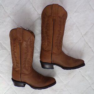 Silver Canyon Handmade Mexico Leather Cowboy Boots, Duke Heritage Western Oak